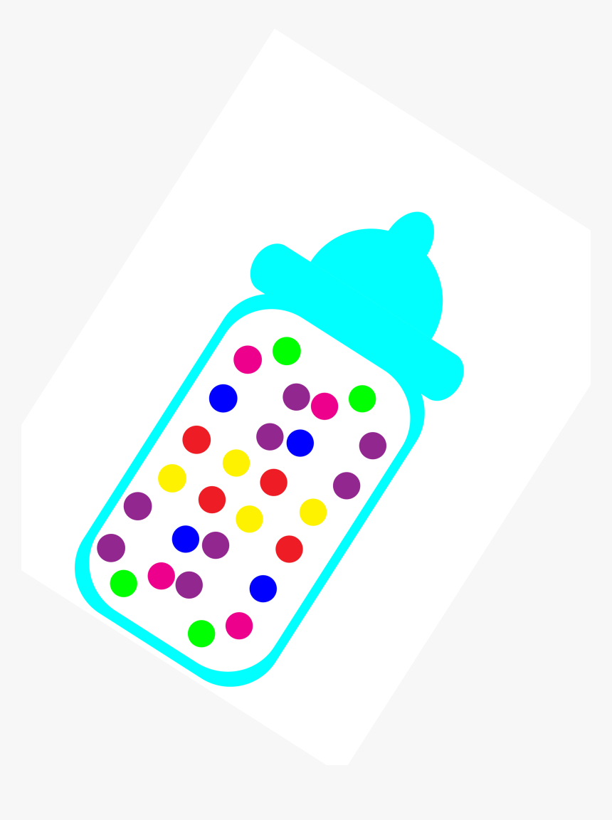 Guess The Candy Game - Baby Bottle With Candies Clip Art, HD Png Download, Free Download