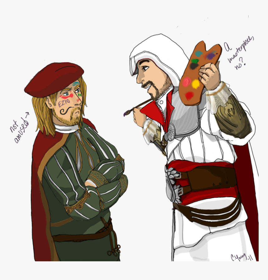 Assassins Creed Unity Clipart Fire Emblem - Assassins Creed Funny Ezio, HD Png Download, Free Download