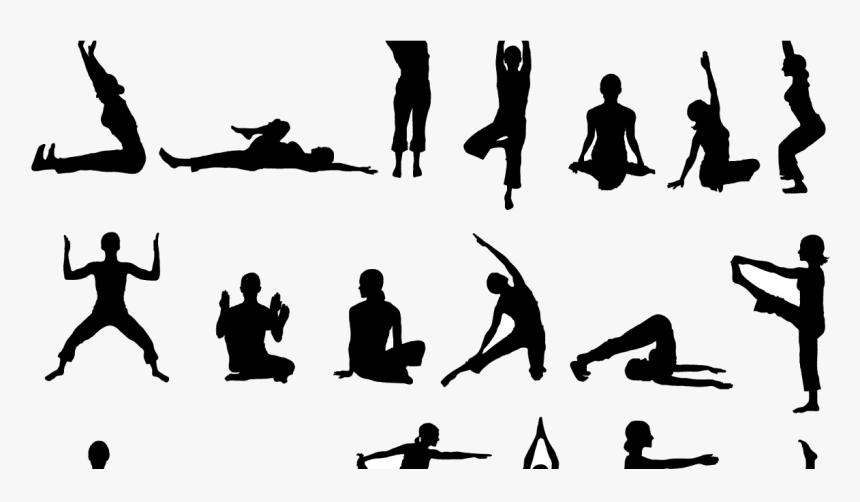 People Silhouette Png Exercising , Png Download - Yoga Silhouette, Transparent Png, Free Download