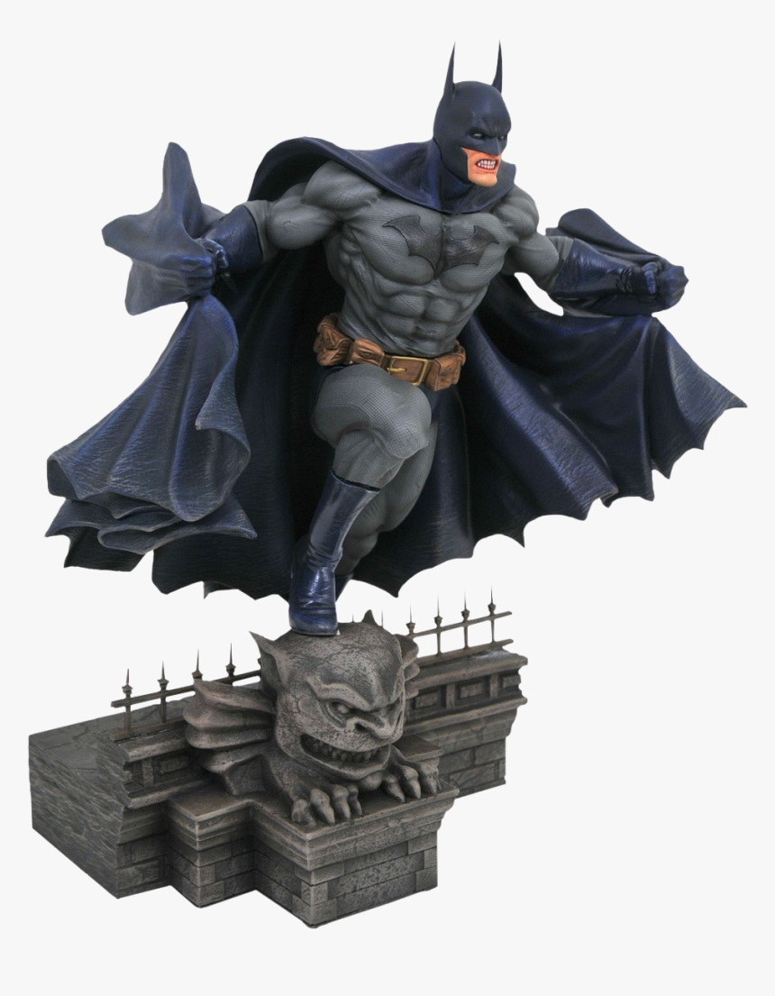 Batman On Rooftop Dc Gallery 9” Pvc Diorama Statue - Batman Diamond Select Toys, HD Png Download, Free Download