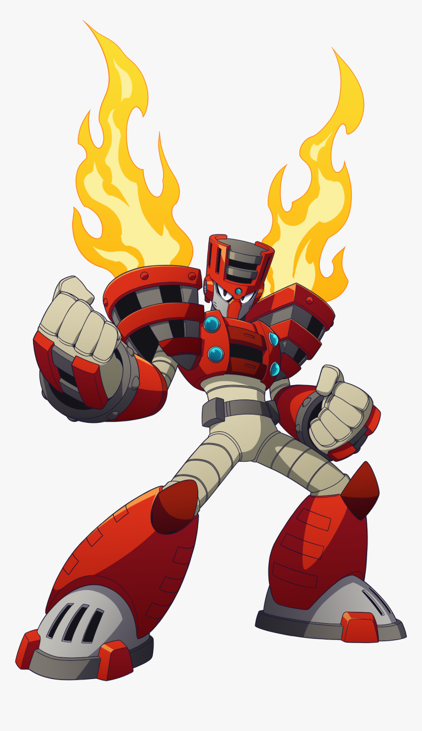 Mega Man 11 Mecha Cartoon Fictional Character - Torch Man From Mega Man 11, HD Png Download, Free Download