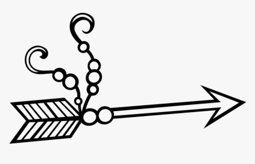 Bow And Arrow Outlines , Png Download - Dibujo De Flecha, Transparent Png, Free Download