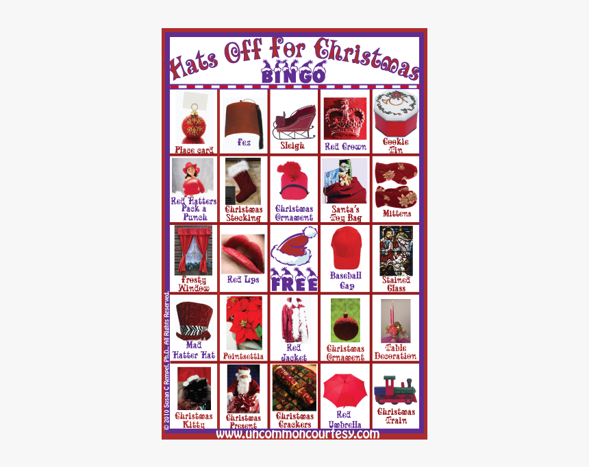 Hats Off For Christmas Bingo - Christmas Bingo, HD Png Download, Free Download