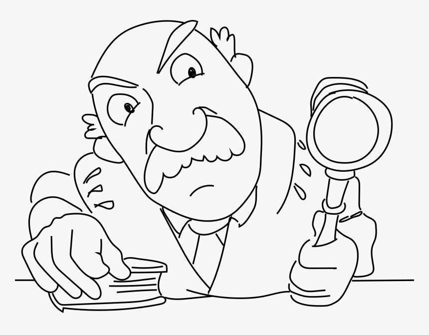 Wise Judge Drawing Black And White, HD Png Download, Free Download