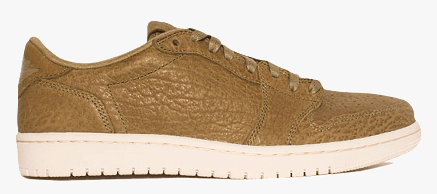 Air Jordan Sneakers 1 Low No Swoosh Green 848775- - Suede, HD Png Download, Free Download