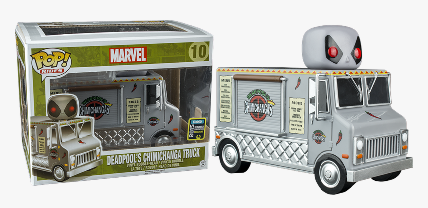 Deadpool Chimichanga Ride Gray (box Damage) - Funko Pop Rides Deadpool's Chimichanga Truck, HD Png Download, Free Download