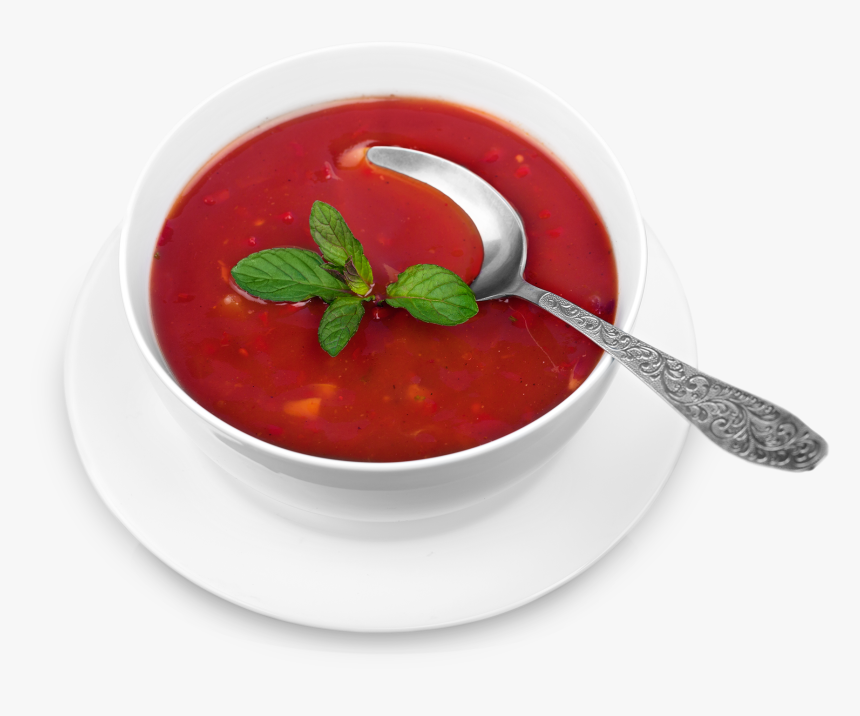 Tomato Soup With Spoon Png, Transparent Png, Free Download