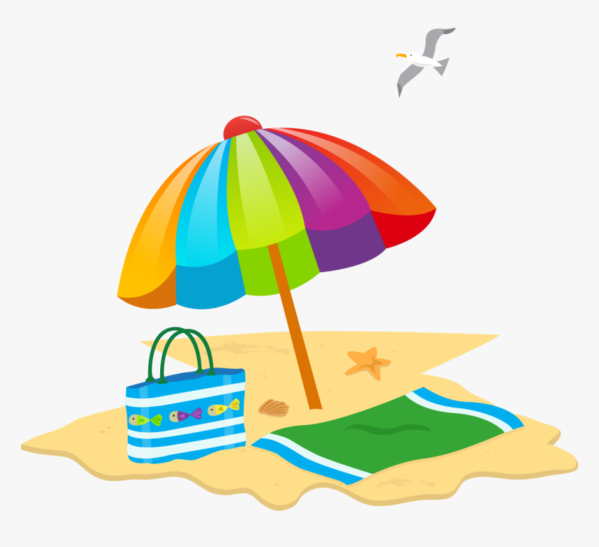 Day Clipart Beach - Day In The Beach Clip Art, HD Png Download, Free Download