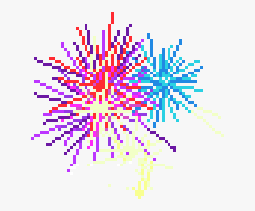 Fire Works Pixel Art, HD Png Download, Free Download