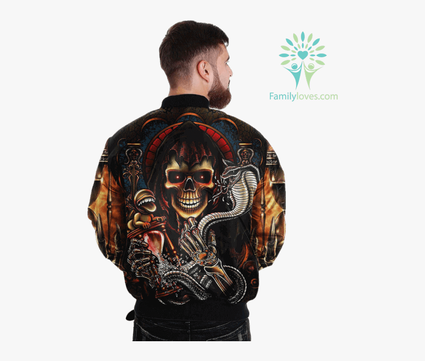 Skull And Poisonous Snake Over Print Jacket %tag Familyloves - British Army Veterans T Shirts, HD Png Download, Free Download