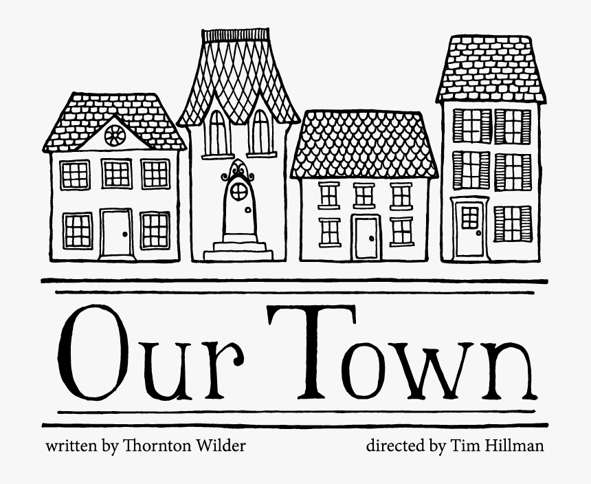 Our Town. Town Clipart Black and White. Town Flashcards. Town Black and White cartoon.