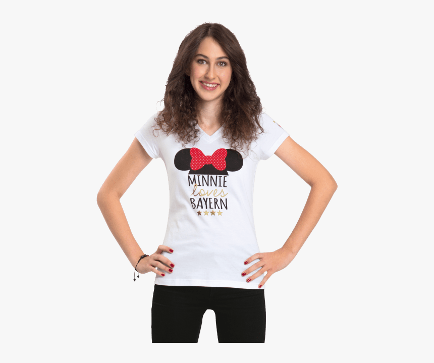 T-shirt Lady Disney Minnie Mouse - Girl, HD Png Download, Free Download