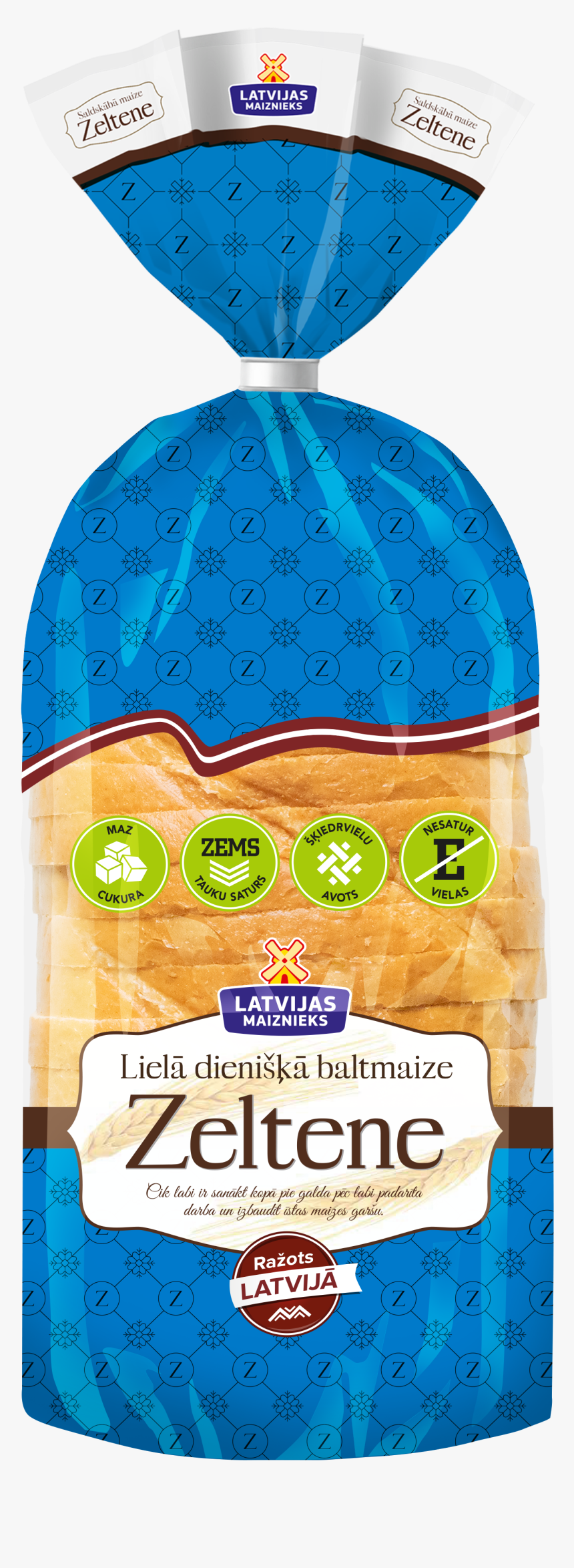 White Bread Zeltene Dienišķā - Bun, HD Png Download, Free Download