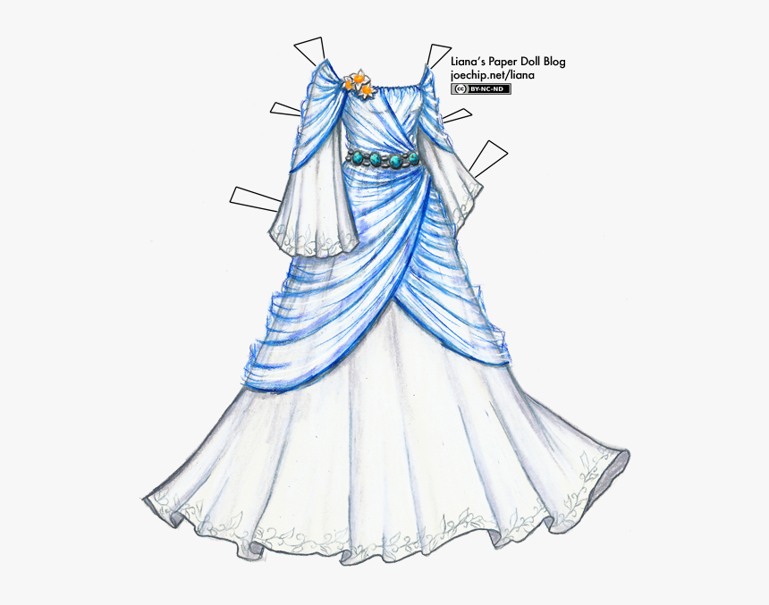 Blue And White Birthday Gowns, HD Png Download, Free Download