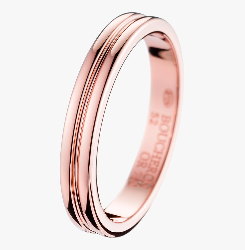 Godron Pink Gold Small Wedding Band - Wedding Ring, HD Png Download, Free Download