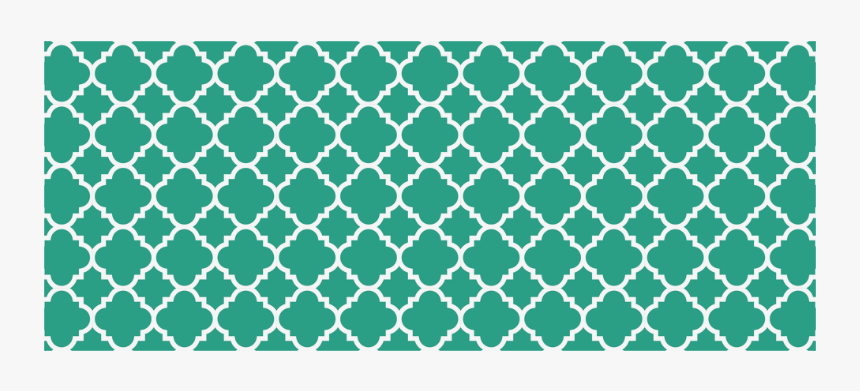 Emerald Green White Quatrefoil Classic Pattern White - Teal And White Body Pillow, HD Png Download, Free Download