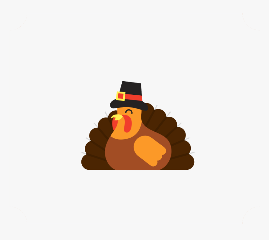 Orange Happy Turkey - Thanksgiving Break, HD Png Download, Free Download