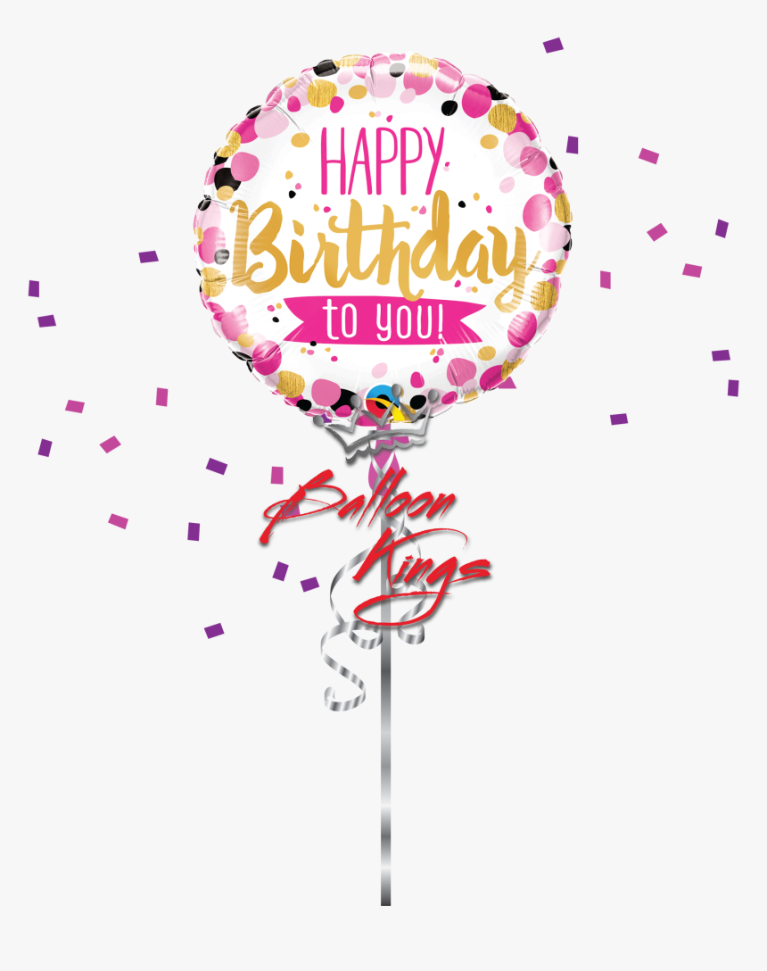 Hb To You Pink & Gold - Foil Balloon Happy Birthday 18, HD Png Download, Free Download