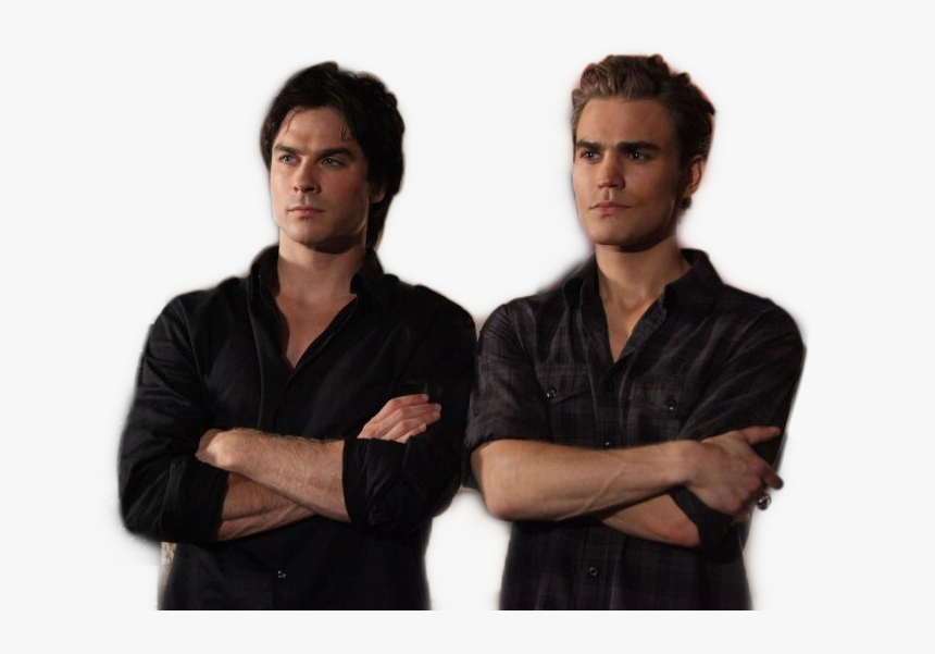 Tvd Thevampirediaries Damon Stefan Damonsalvatore Vampire Diaries Stefan Und Damon Hd Png Download Kindpng