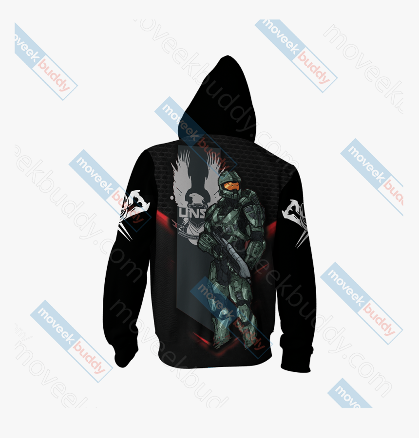 Master Chief Unisex Zip Up Hoodie - Hoodie, HD Png Download, Free Download