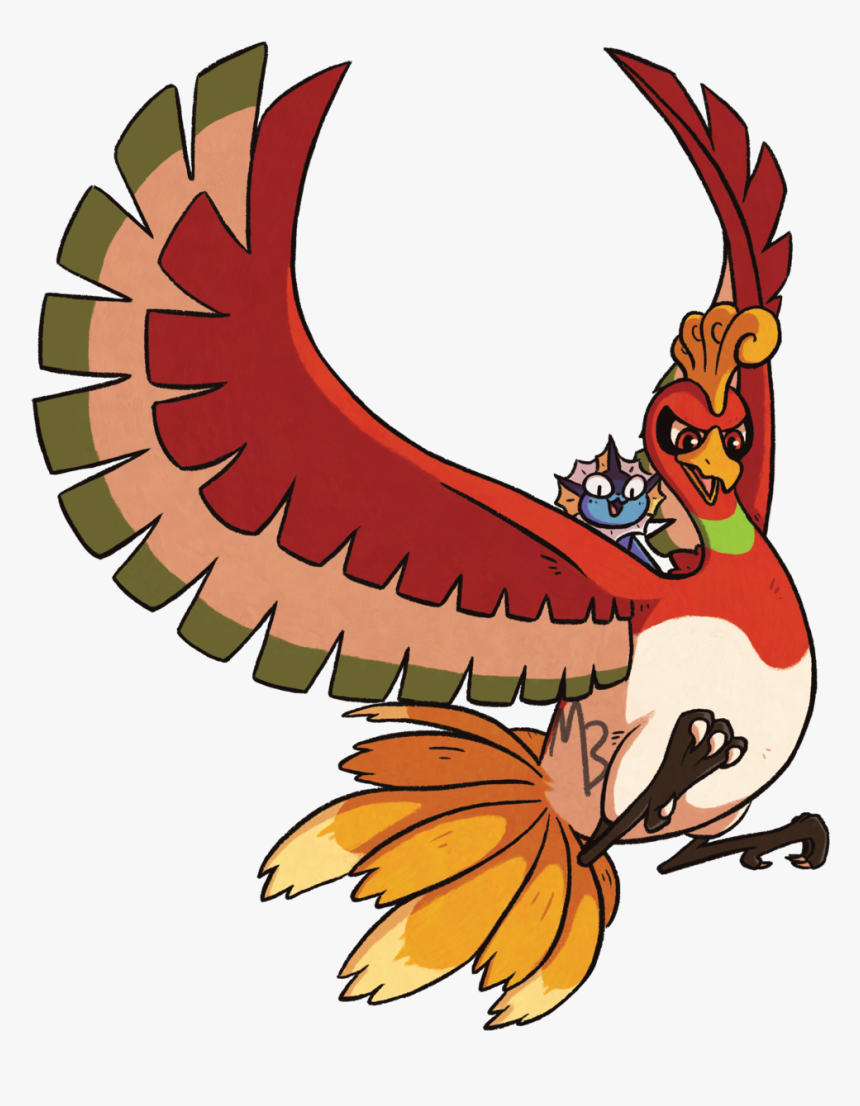 Cell Shaded Ho-oh And Vaporeon For On Twitter/tumblr - Cartoon, HD Png Download, Free Download