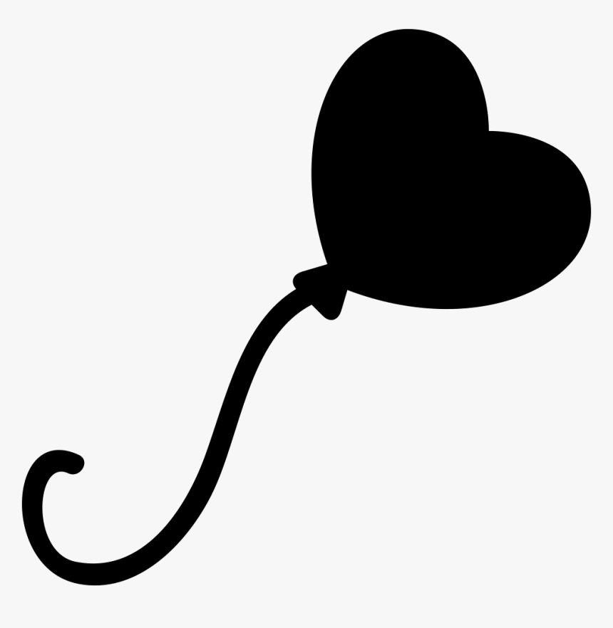 Heart Balloon - Heart Balloon Icon Png, Transparent Png, Free Download