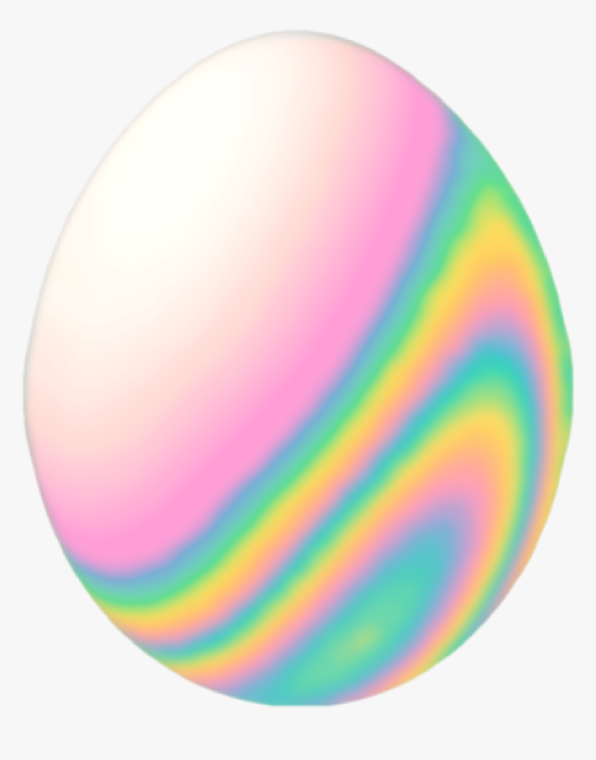 #egg #emoji #easter #holo #holographic #holo #iridescent - Circle, HD Png Download, Free Download