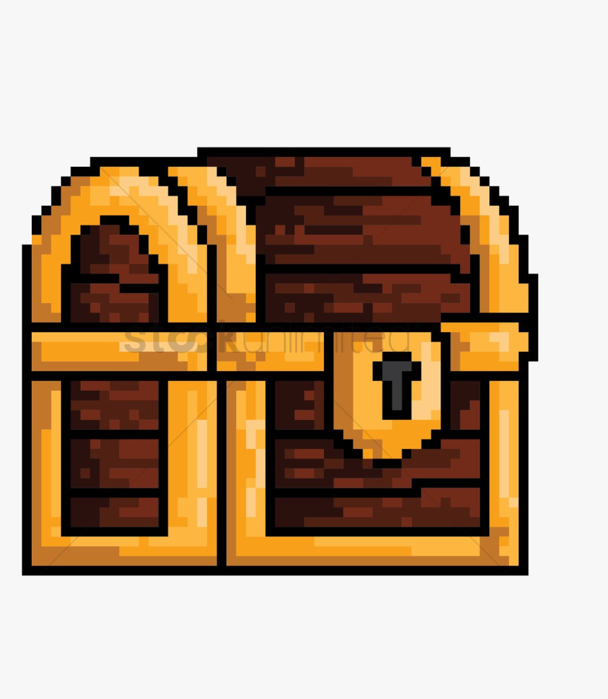 Transparent Treasure Chest Clip Art - Treasure Box 8 Bit, HD Png Download, Free Download