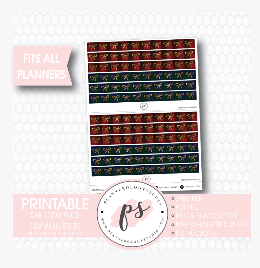 Transparent Plaid Pattern Png - Planner Sticker Kits Free Printables, Png Download, Free Download