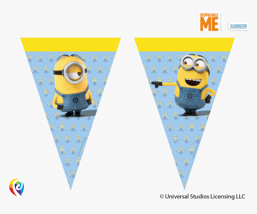 Despicable Me Bunting Banner - Minions Party Flag Banner, HD Png ...