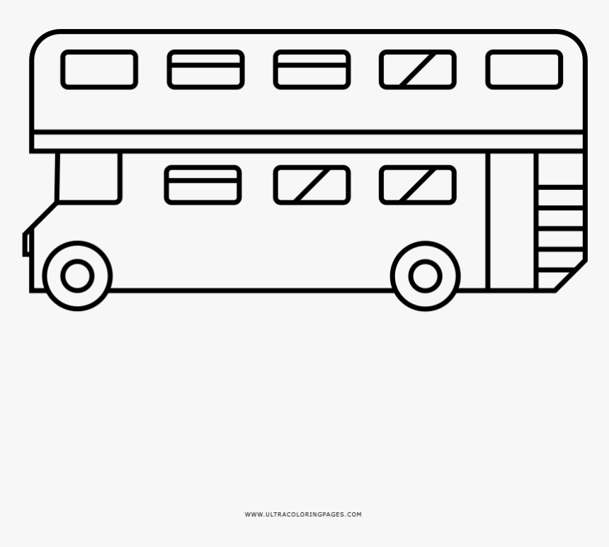 London Bus Coloring Page - Onibus De Londres Desenho Para Colorir, HD Png Download, Free Download