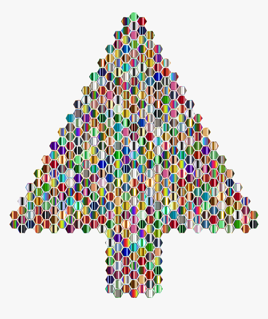 Prismatic Hexagonal Abstract Christmas Tree 6 Variation - Christmas Tree, HD Png Download, Free Download
