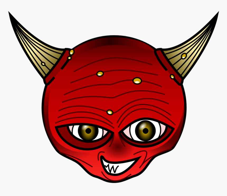 Devil Santa - Cartoon Drawing Devil Head, HD Png Download, Free Download