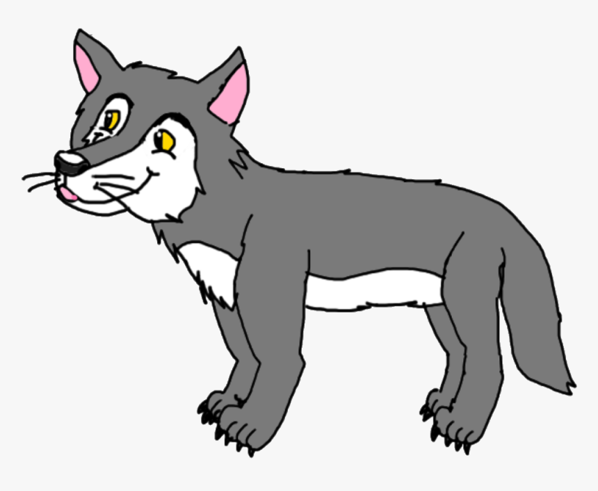 Gray Wolf - Cartoon, HD Png Download, Free Download