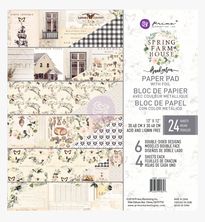 Prima Marketing Double-sided Paper Pad Spring Farmhouse, HD Png Download, Free Download