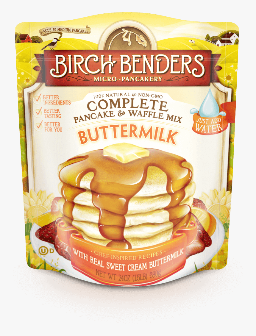 Transparent Pancake Clipart - Birch Benders Buttermilk, HD Png Download, Free Download