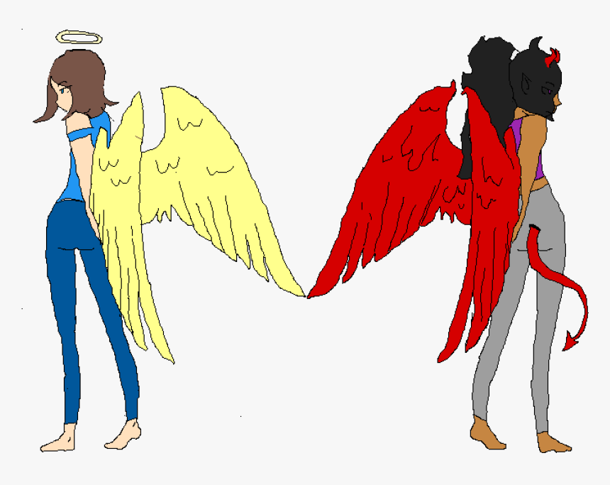 Angel And Devil - Devil And Angel Hd, HD Png Download, Free Download