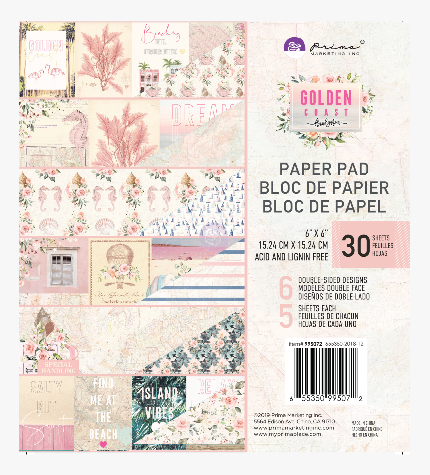 Paper Pad - Golden Coast Prima Marketing, HD Png Download, Free Download
