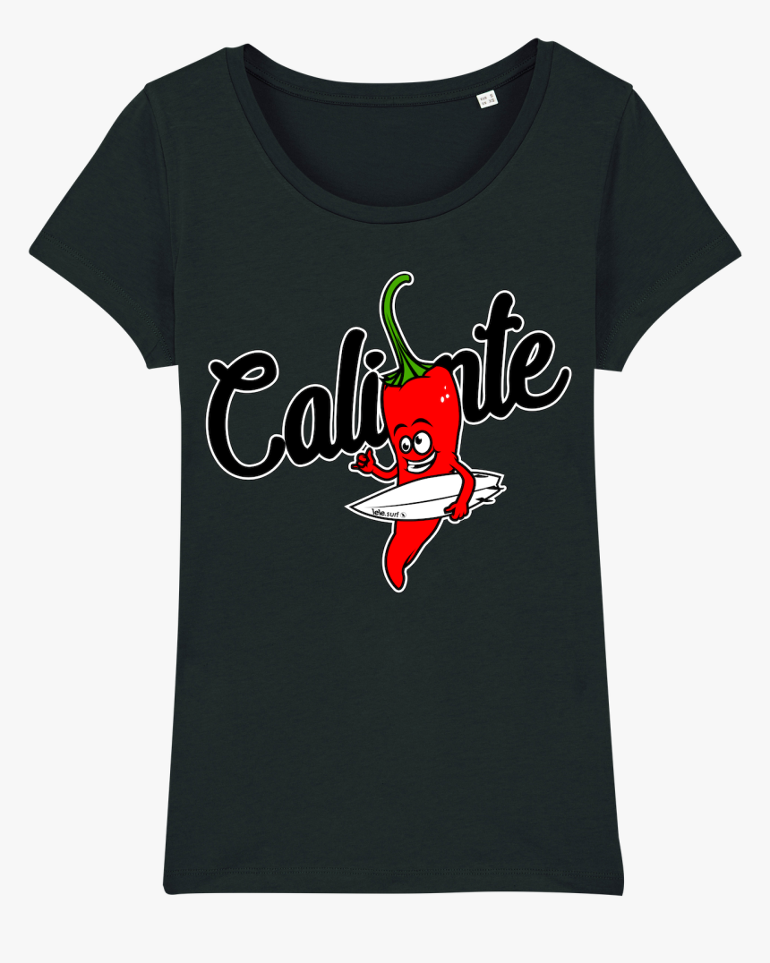 Surf T-shirt Women Black, Stoked Pepper - T-shirt, HD Png Download, Free Download
