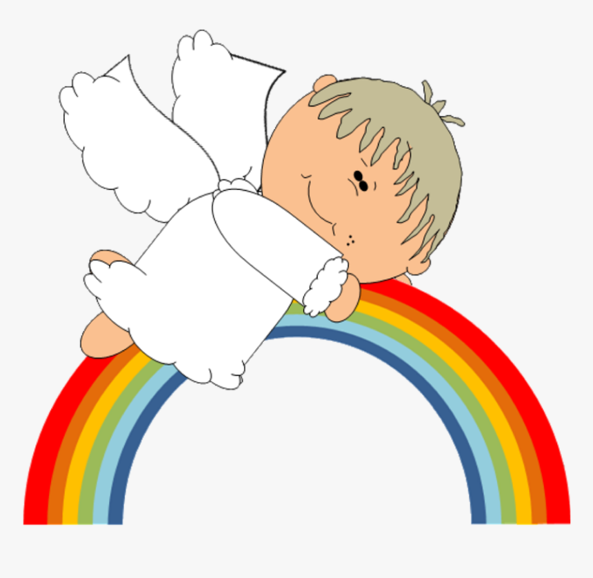 Rainbow And Angel Cartoon, HD Png Download, Free Download