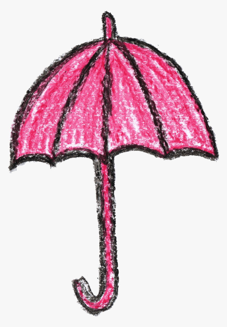 Crayon Umbrella Drawing - Drawing, HD Png Download, Free Download