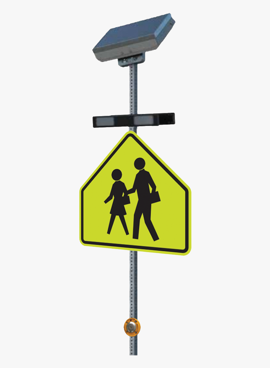 Suppliers Of Rrfb Top Of Pole School Crossing Systems - School Cross Sign, HD Png Download, Free Download