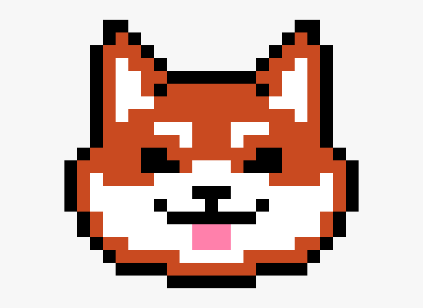 Shiba Inu Pixel Art Grid, HD Png Download, Free Download