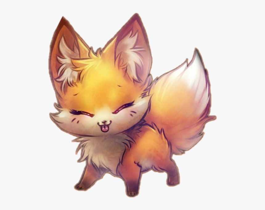 Transparent Cute Fox Clipart Chibi Fox Anime Girl, HD Png Download