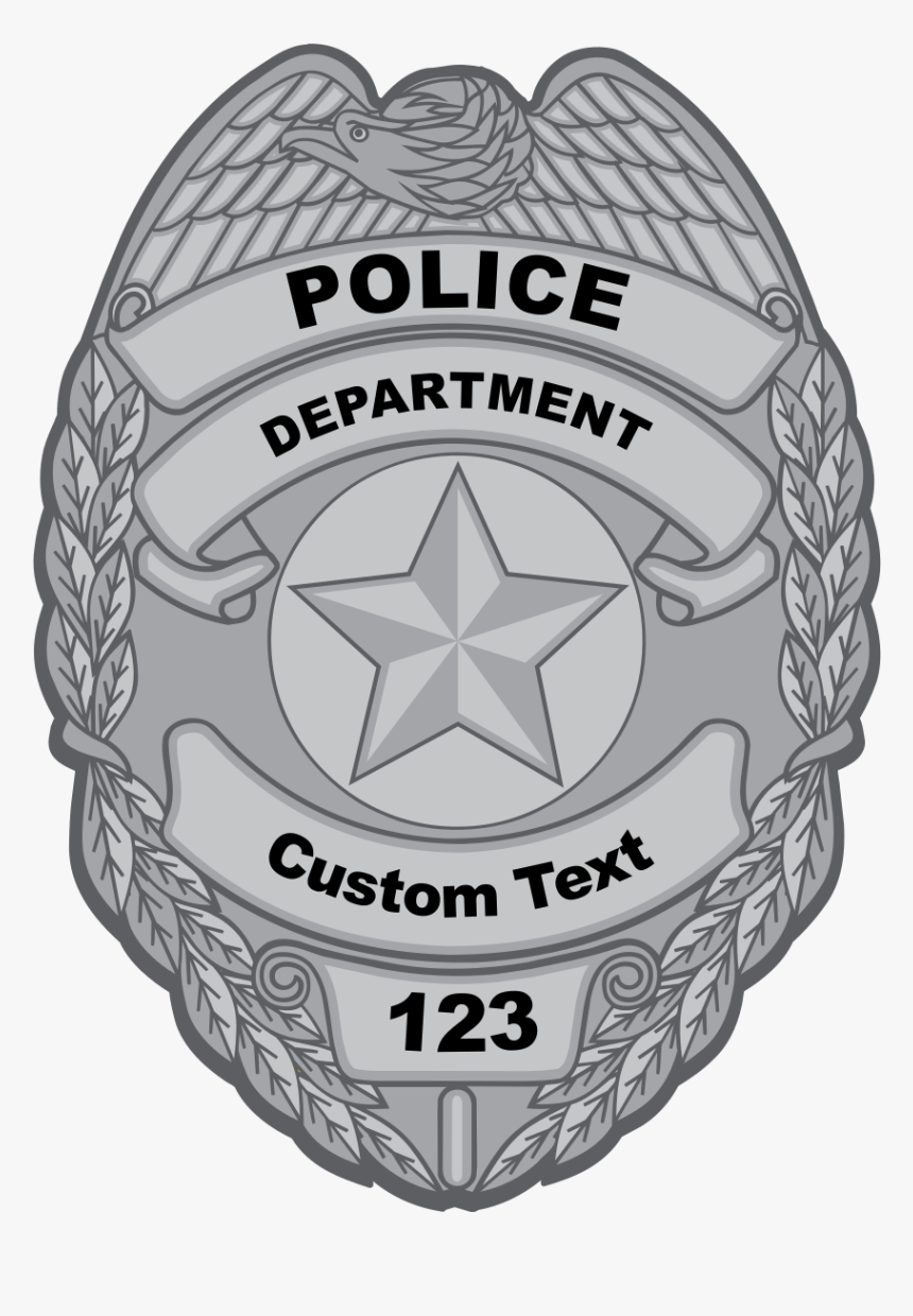 Custom Silver Police Badge Sticker - Emblem, HD Png Download, Free Download