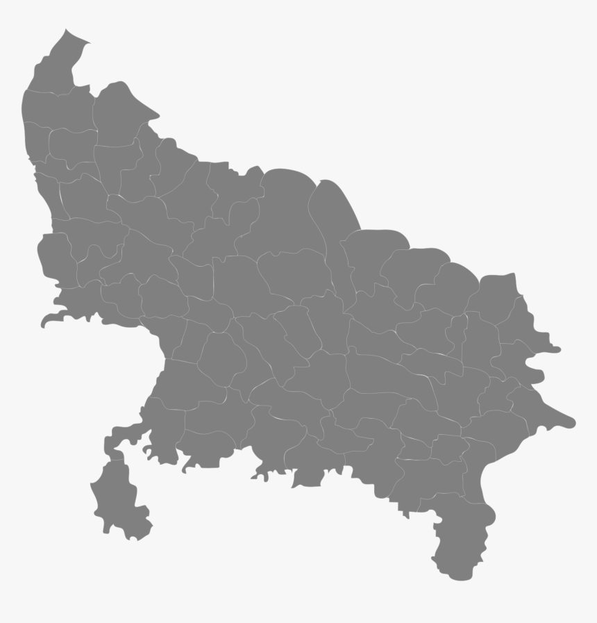 Uttar Pradesh Districts17 - Blank Map Of Uttar Pradesh, HD Png Download, Free Download