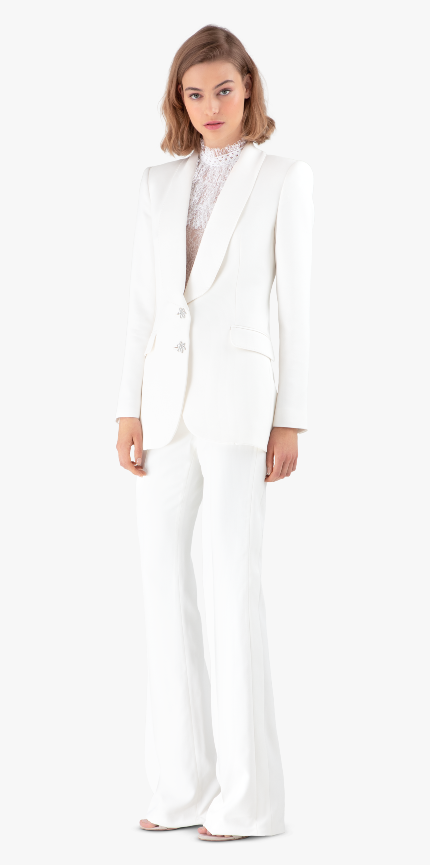 Satin White Crêpe"data Src="//cdn - Trousers, HD Png Download, Free Download