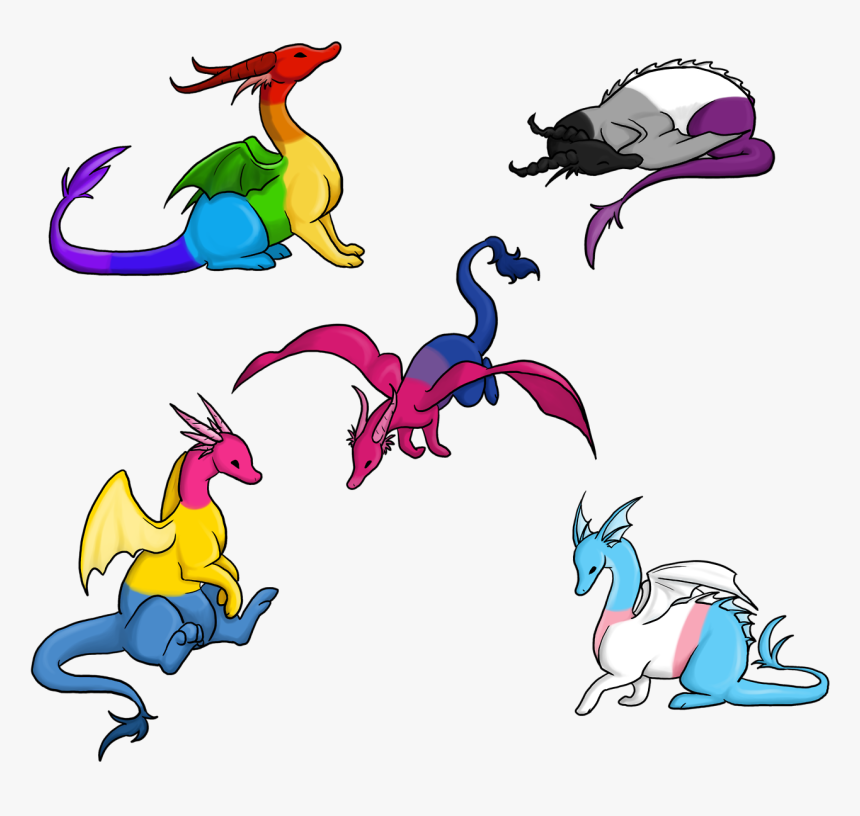 Sexuality Dragons Clipart , Png Download - Pride Flags As Animals, Transparent Png, Free Download