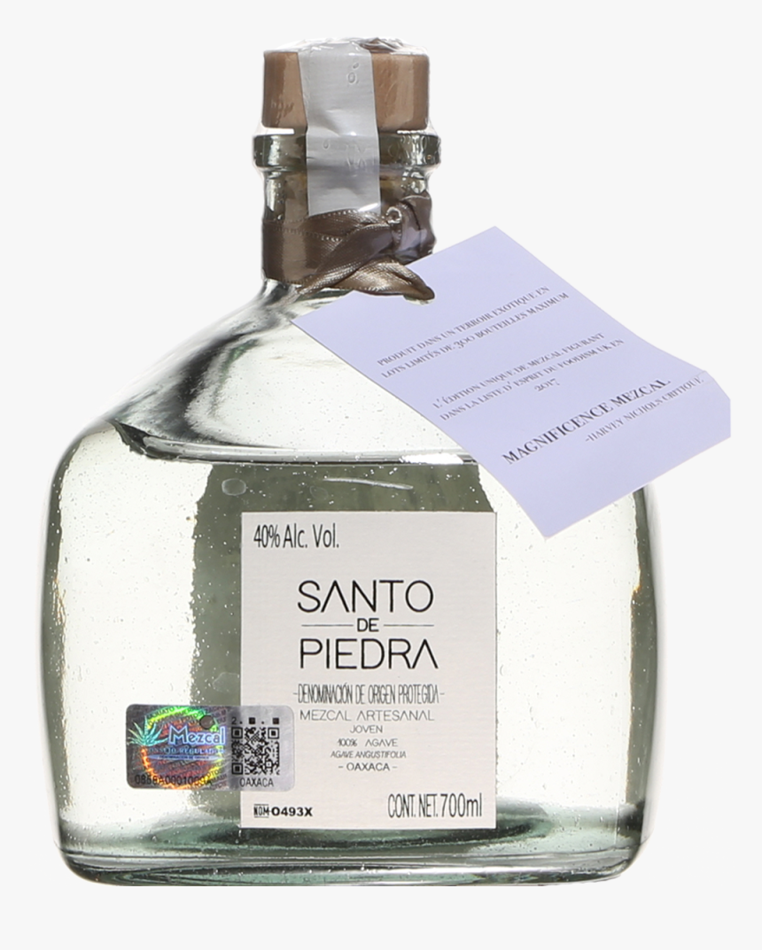 Santo De Piedra Mezcal Espadin Joven - Glass Bottle, HD Png Download, Free Download