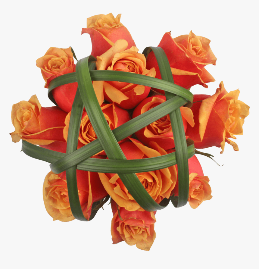 Flower Table Decoration Orange Roses Bouquets - Garden Roses, HD Png Download, Free Download